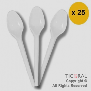 CUCHARA POSTRE KV BLANCA X 50 UNIDADES